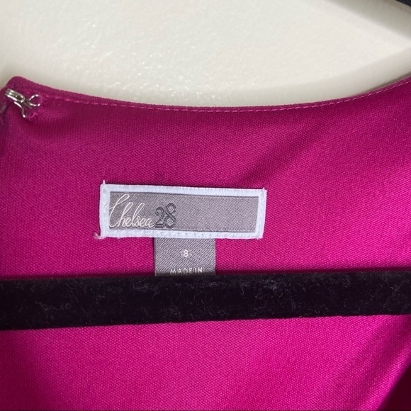 🌹Chelsea28 Fuchsia Pink Ruffle Hem Dress 8 Party - Picture 3 of 6